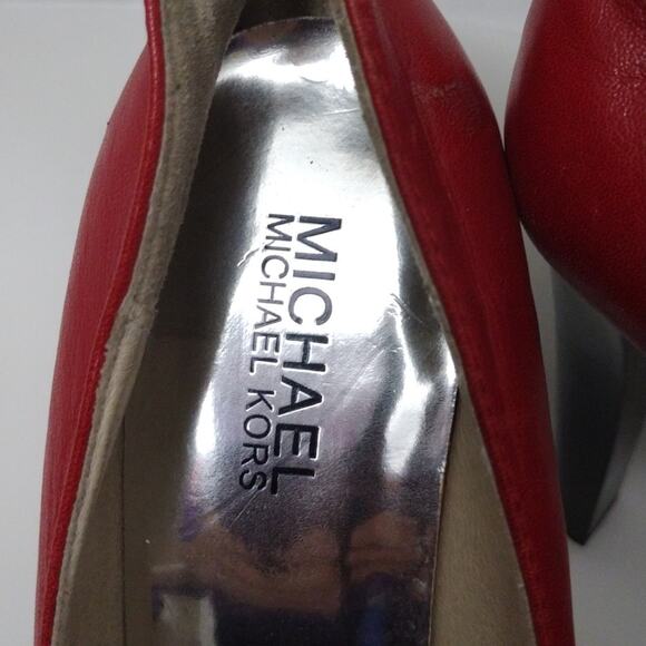 Michael Kors Red Stiletto Heels Sz 8M 5 inch heel - Picture 4 of 9